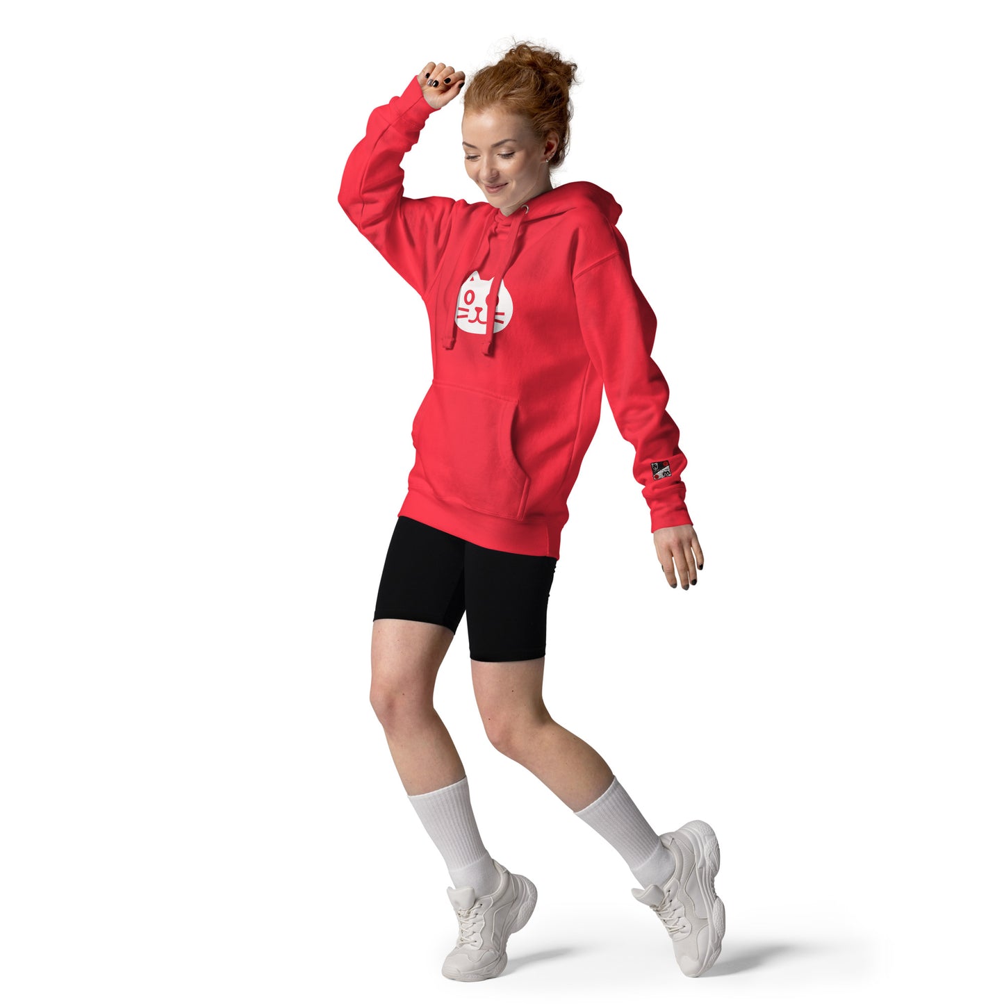 P&amp;K MINIMAL WHITE CAT Unisex Hoodie